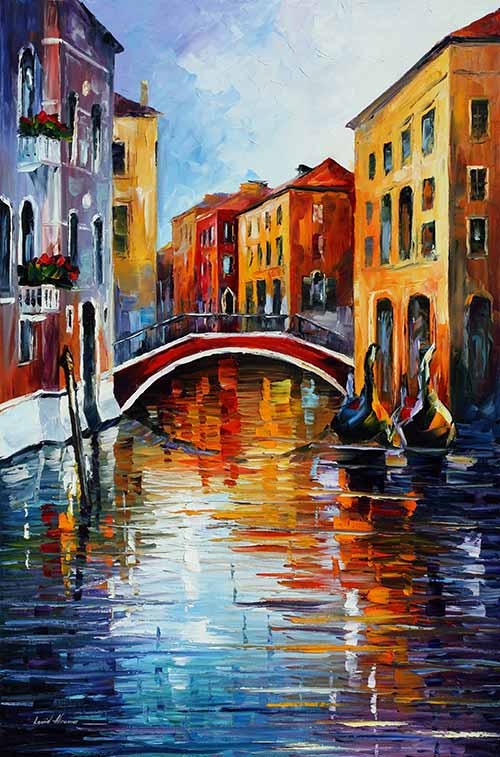 Canal In Venice - Leonid Afremov