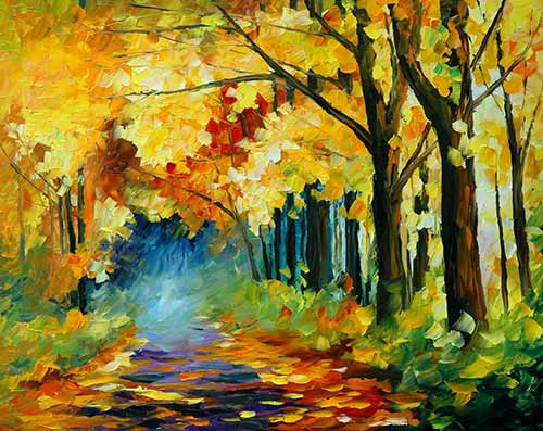 Fall In Forest - Leonid Afremov