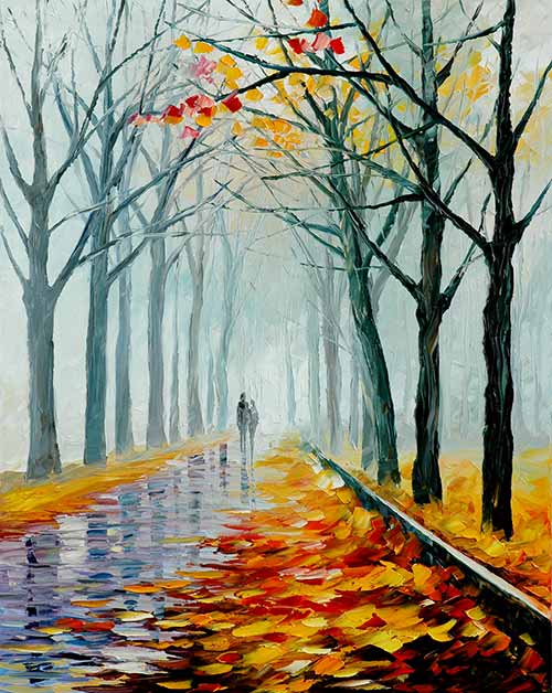 Foggy Alley - Leonid Afremov