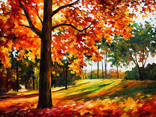 Freedom Of Autumn Park - Leonid Afremov
