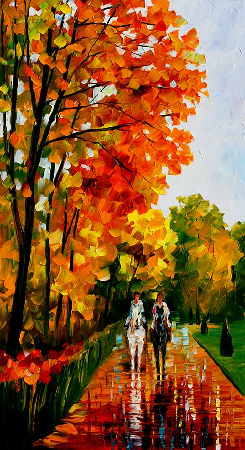 Horseback Stroll - Leonid Afremov