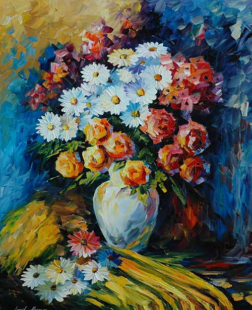 Night Bouquet - Leonid Afremov