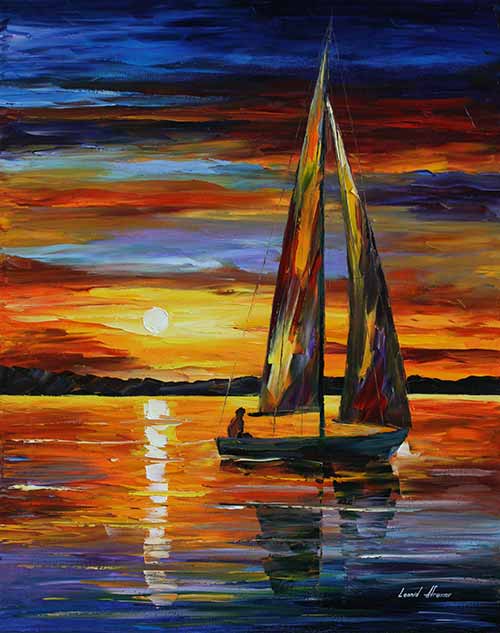 Sailing By The Shore - Leonid Afremov