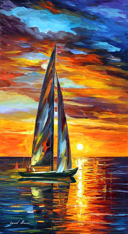 Sailing With The Sun - Leonid Afremov