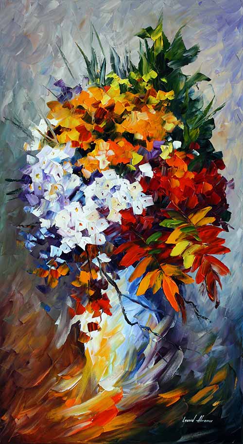 Winter bouquet - Leonid Afremov