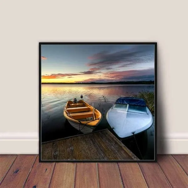 Tranh vẽ cảnh biển lúc hoàng hôn