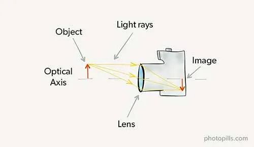 Biểu đồ minh họa cho việc cảm biến trên máy ảnh bắt sáng.