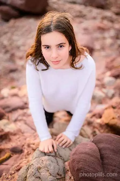 chân dung cô gái với độ sâu trường ảnh nông