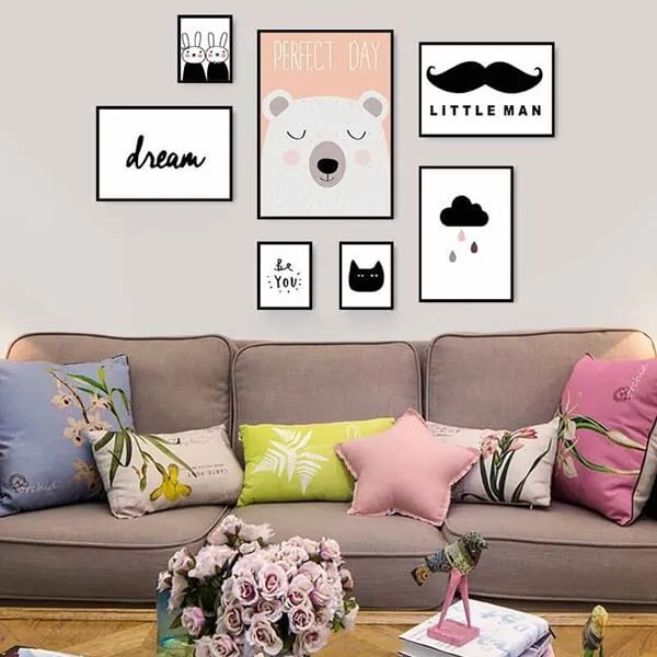 Phòng ngủ nên treo tranh gì? Phòng ngủ trẻ em với tranh ngộ nghĩnh, dễ thương