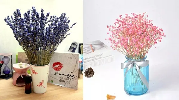 Sử dụng hoa khô để trang trí không gian văn phòng