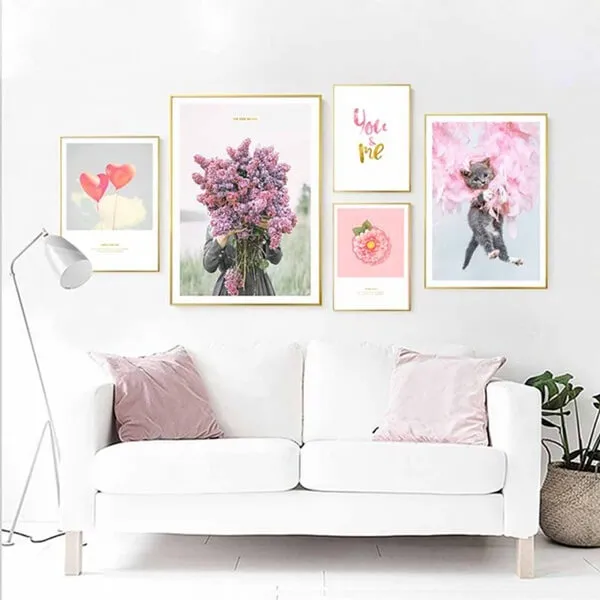 Tranh treo tường ghép 5 tấm chủ đề nghệ thuật