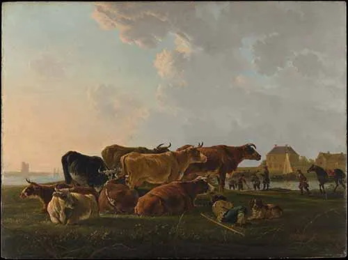 Phong cảnh đàn gia súc (Landscape with cattle)