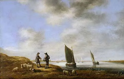 Cảnh dòng sông ở Hà Lan