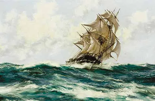 Montague Dawson - Slashing Wind
