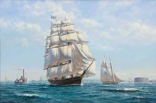 Roy Cross - 'Challenge' Leaving NY, 1850s, 1992