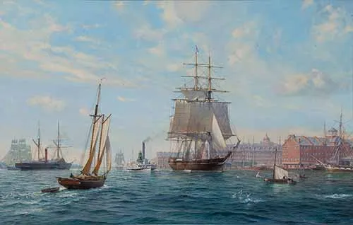 Roy Cross - Sovereign of the Seas Arriving Off Boston Quays, 1992