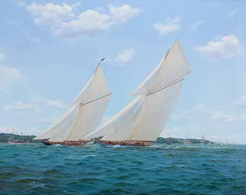 Stephen J. Renard - 'Vigilant' and 'Britannia', Cowes Week, 1894