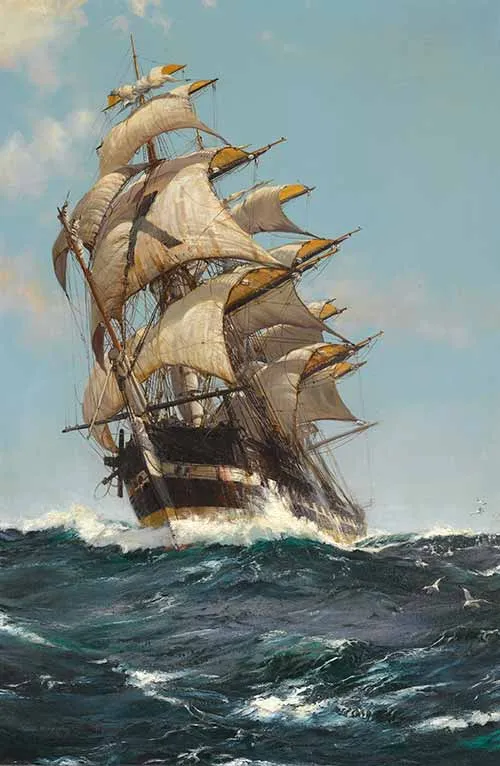 Montague Dawson - The crest of a wave