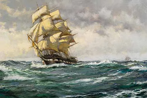 Montague Dawson - The Devonshire bound for New York