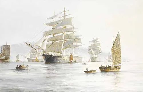 Henry Scott - Silver Morning, Foo Chow, with the Clippers Windhover and Thermopylae