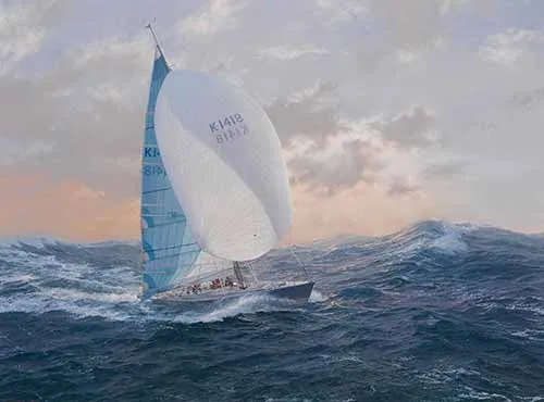 John Steven Dews - Tracy Edwards boat Maiden in the Southern Ocean on January 1st 1990 during the Whitbread Round-the-World Race of 1989-90, 1990