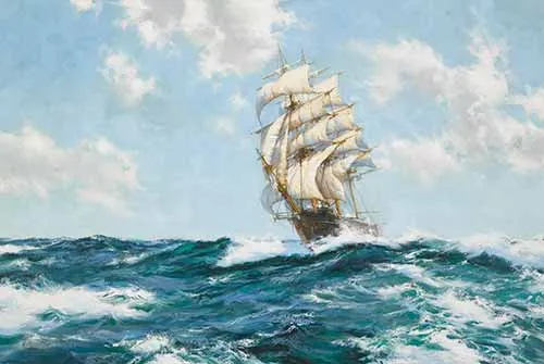 Montague Dawson - The Grace Ross Slashing Foam