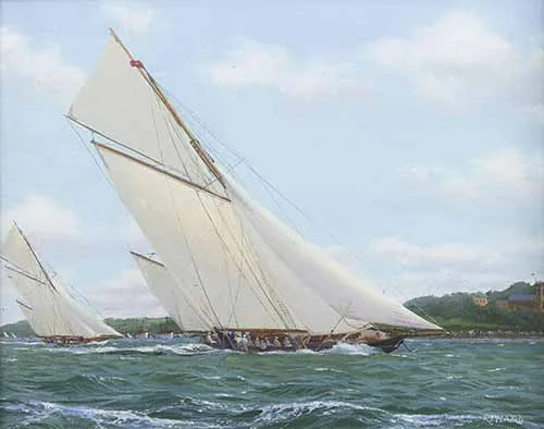 Stephen J. Renard  Satanita Rigged as a Yawl, Solent, 1906