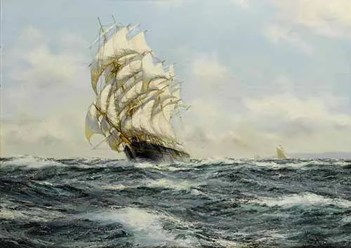 Henry Scott - Driving Hard - The Clipper Ship South Australian