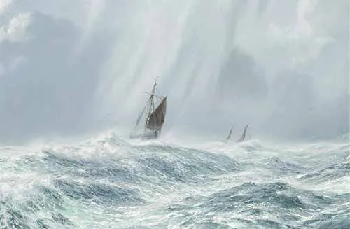 John Russell Chancellor - Scandalised - two Brixham mules caught in a southerly gale