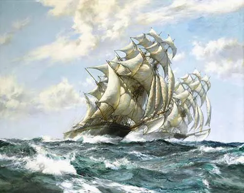 Montague Dawson - The Great Race - Ariel and Taeping