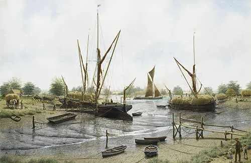 John Russell Chancellor - Loading the hay in an Essex creek