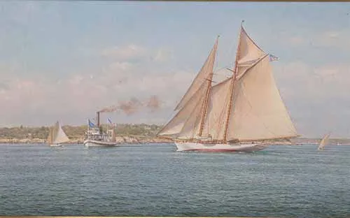 Richard K. Loud - Yacht America Entering Marblehead