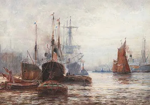 Frederick William Scarborough - Early morning blackwall react london