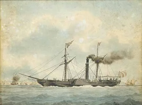 Frédéric Roux - Bateau à Marseille, 1824