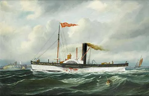 John Davison Liddell - The paddle steamer Electric off Tynemouth