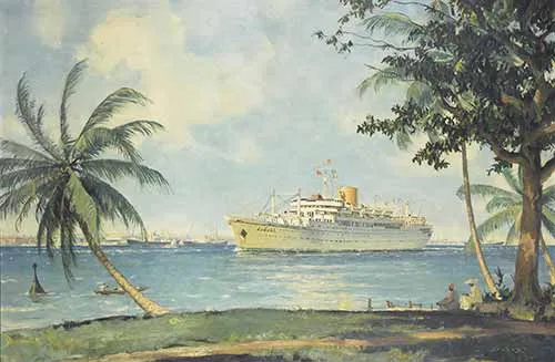 John Stobart - The Aureol leaving Apapa Lagos, Nigeria