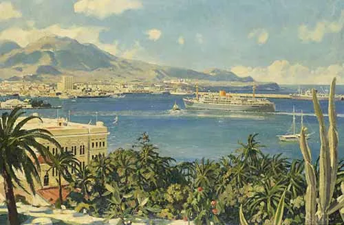 John Stobart - The Accra entering Las Palmas