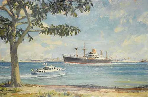 John Stobart - The Degema leaving Apapa, Nigeria