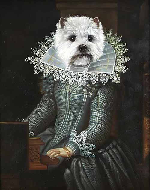 A Westie harpsichord player