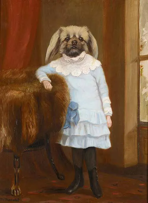 The blue dress