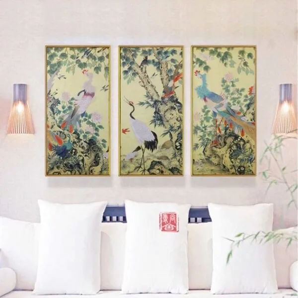 Tranh bách điểu triều phụng