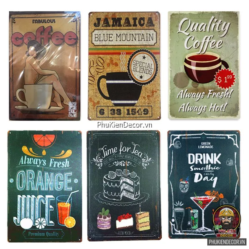 Tranh vintage cho quán cafe hoài niệm