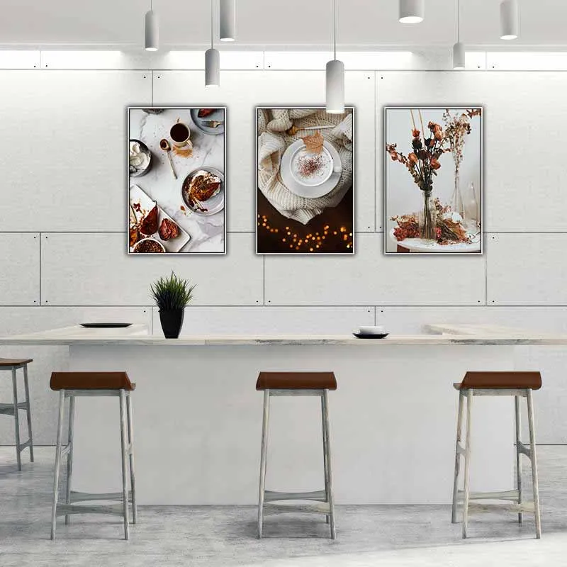 Bộ 3 tấm tranh treo tường cho quán cafe