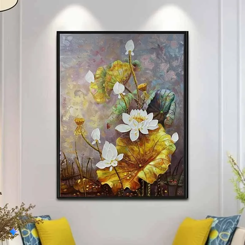 Tranh hoa sen treo tường