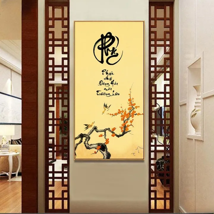 Tranh thư pháp chữ PHÚC treo tường