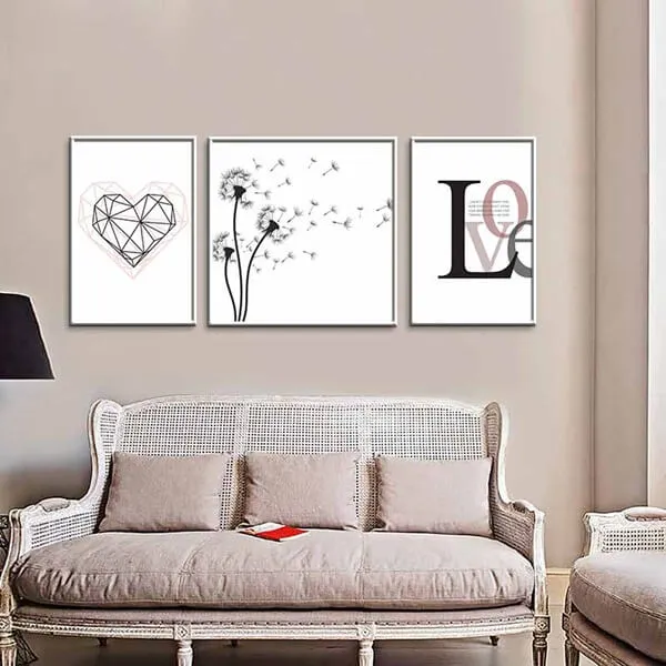 Tranh về tình yêu đơn giản phù hợp với các cô gái yêu sự lãng mạn