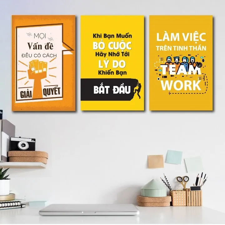 tranh slogan tạo tính thẩm mỹ