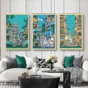 tranh đường phố ngày xưa