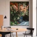 Tranh in canvas Bình hoa lay ơn