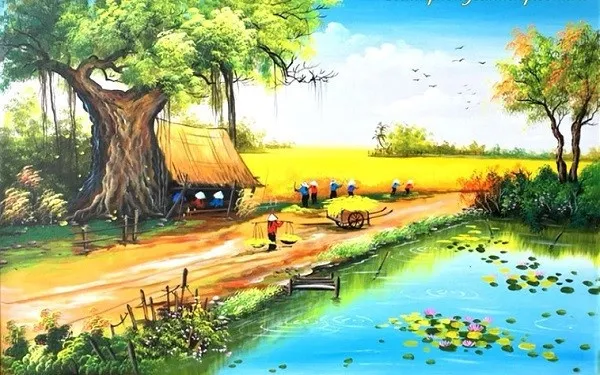 Tranh phong cảnh đồng quê dành cho người tuổi Mùi